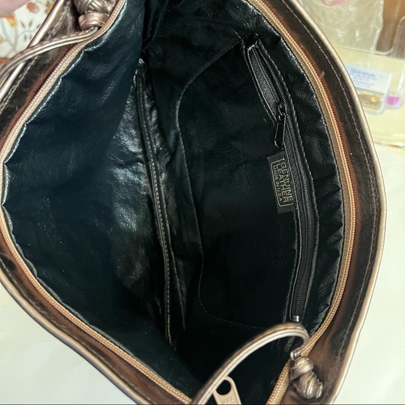 Vintage Metallic Leather Patchwork Shoulder Bag / Clutch - Picture 6 of 13